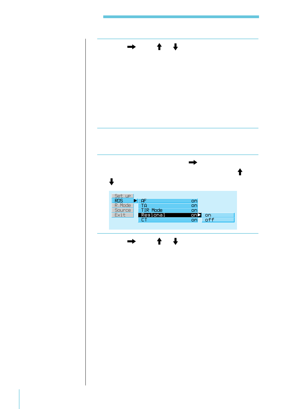 Listening to a regional programme, Listening to the radio | Sony XES User Manual | Page 38 / 72