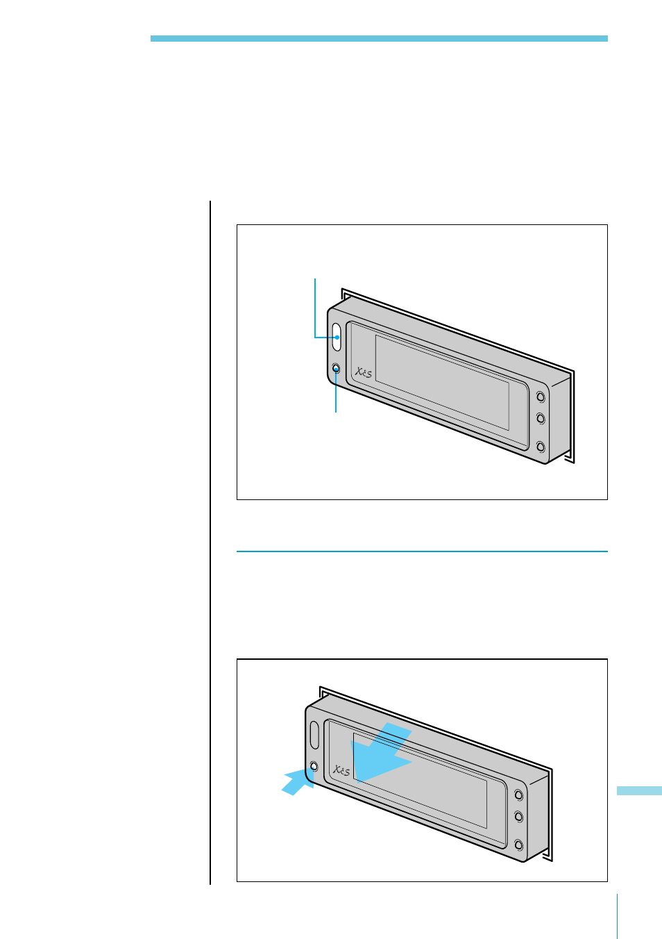 Appendix, Detaching the display section | Sony XES User Manual | Page 61 / 72