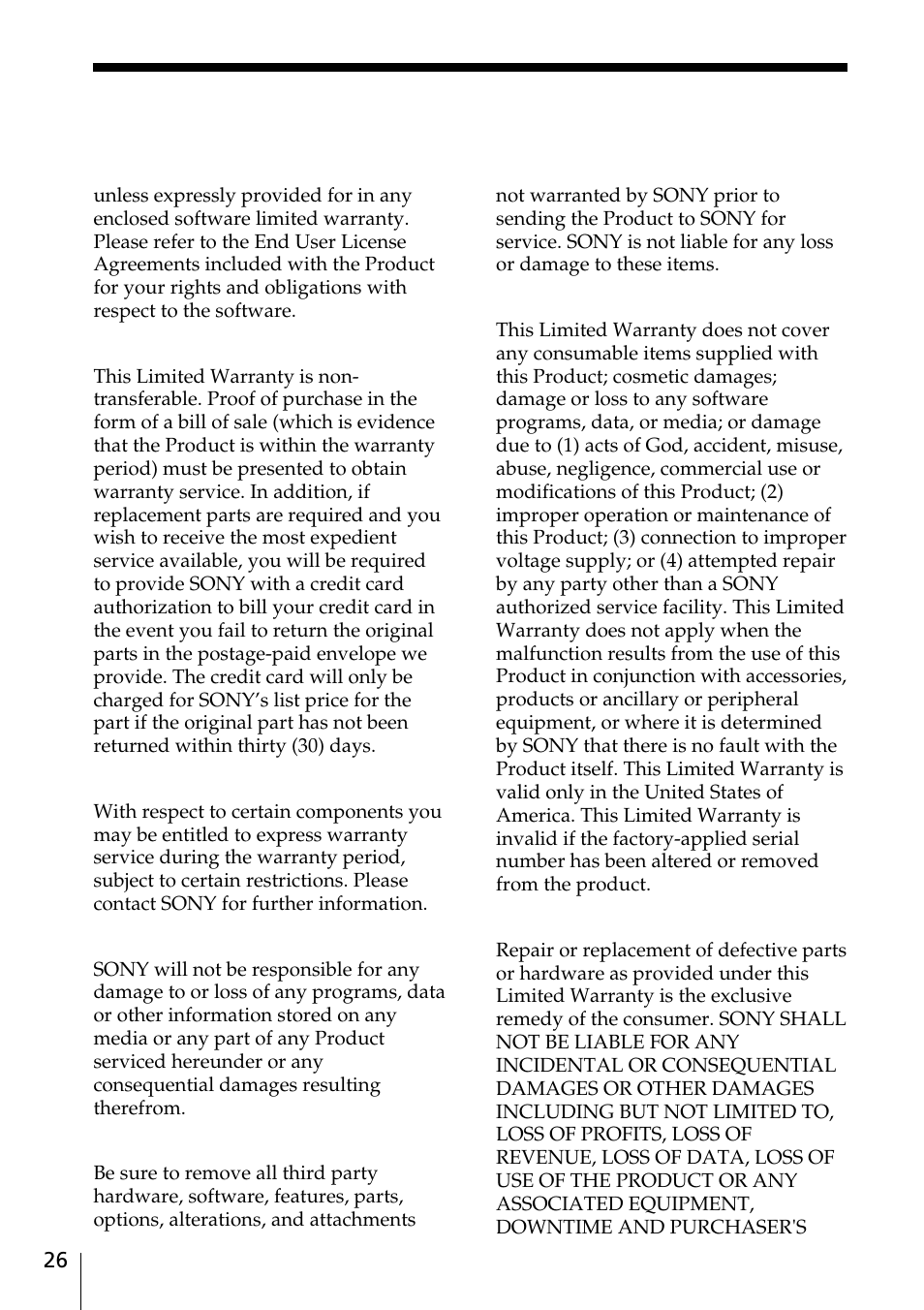 Sony PCWA-A100 User Manual | Page 26 / 28