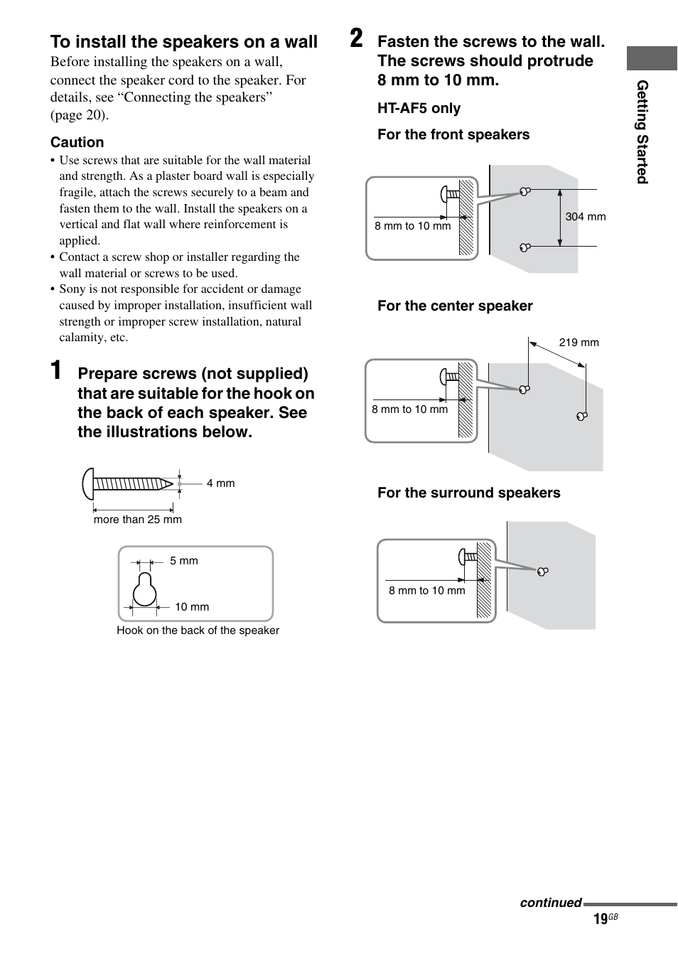 Sony HT-AF5 User Manual | Page 19 / 80