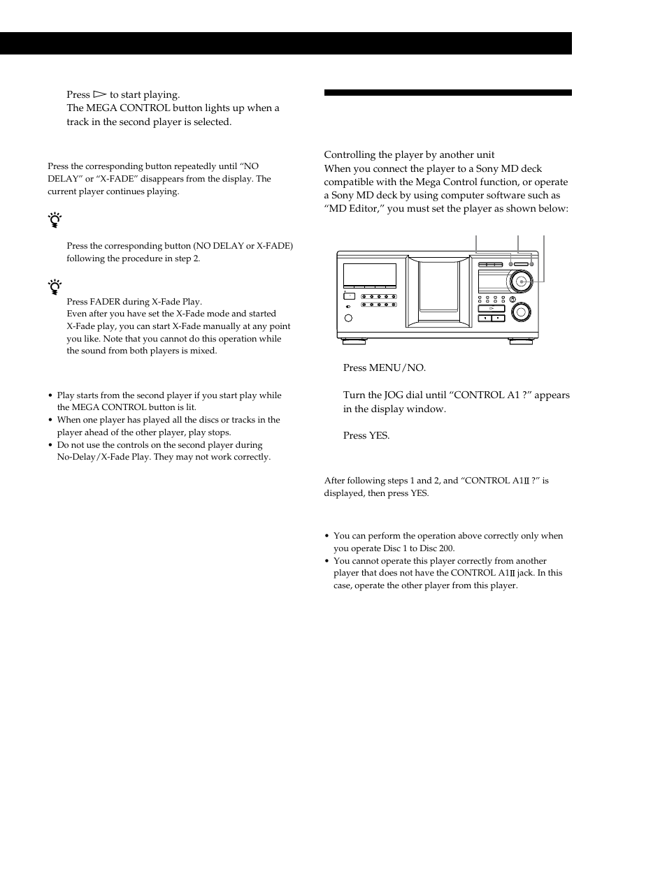 Controlling the player by another unit, Storing information about cds (custom files) | Sony CDP-M333ES User Manual | Page 33 / 36