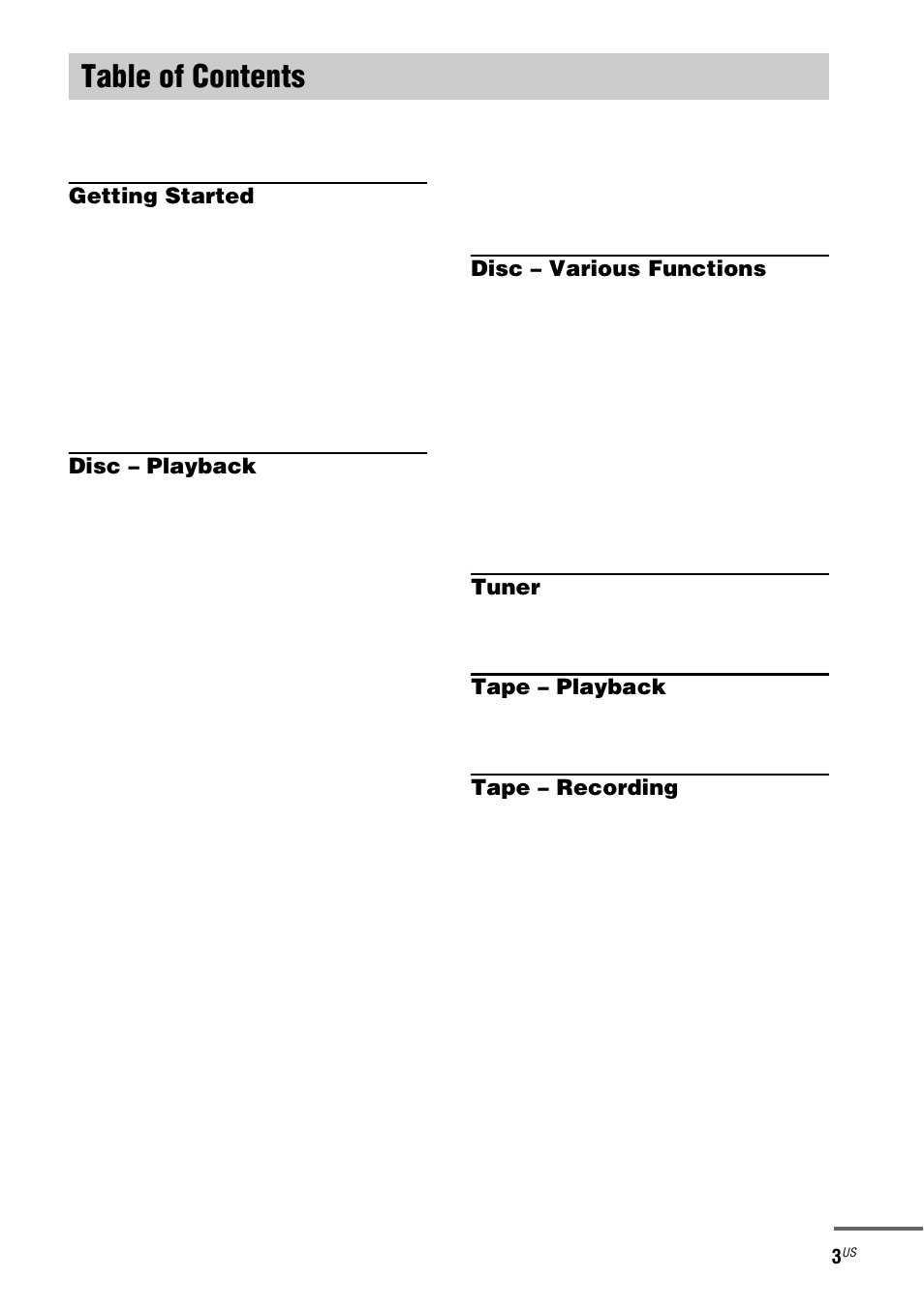 Sony FST-ZX100D User Manual | Page 3 / 96