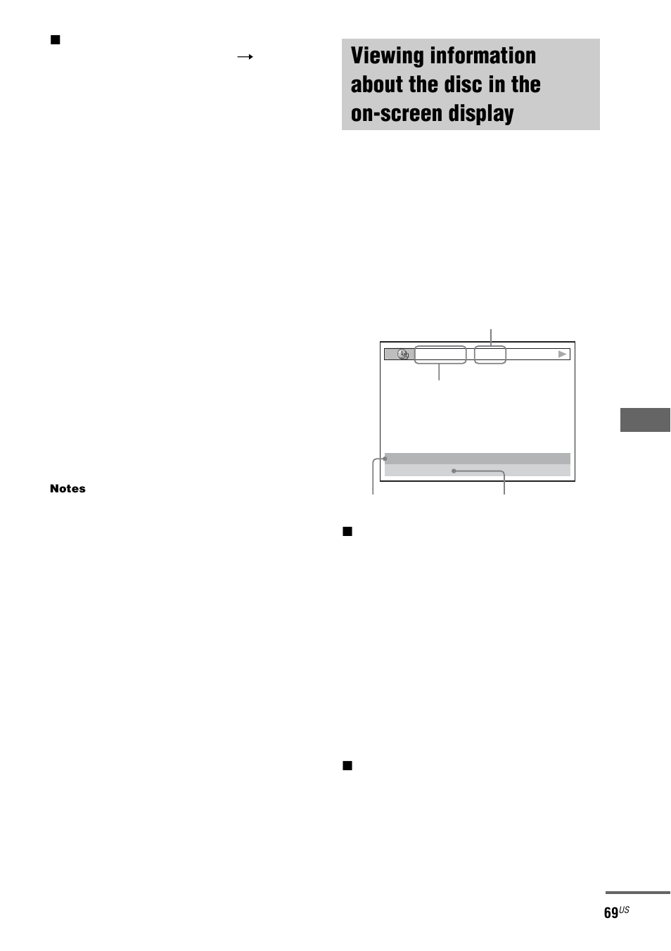 Viewing information about the disc, In the on-screen display | Sony FST-ZX100D User Manual | Page 69 / 96