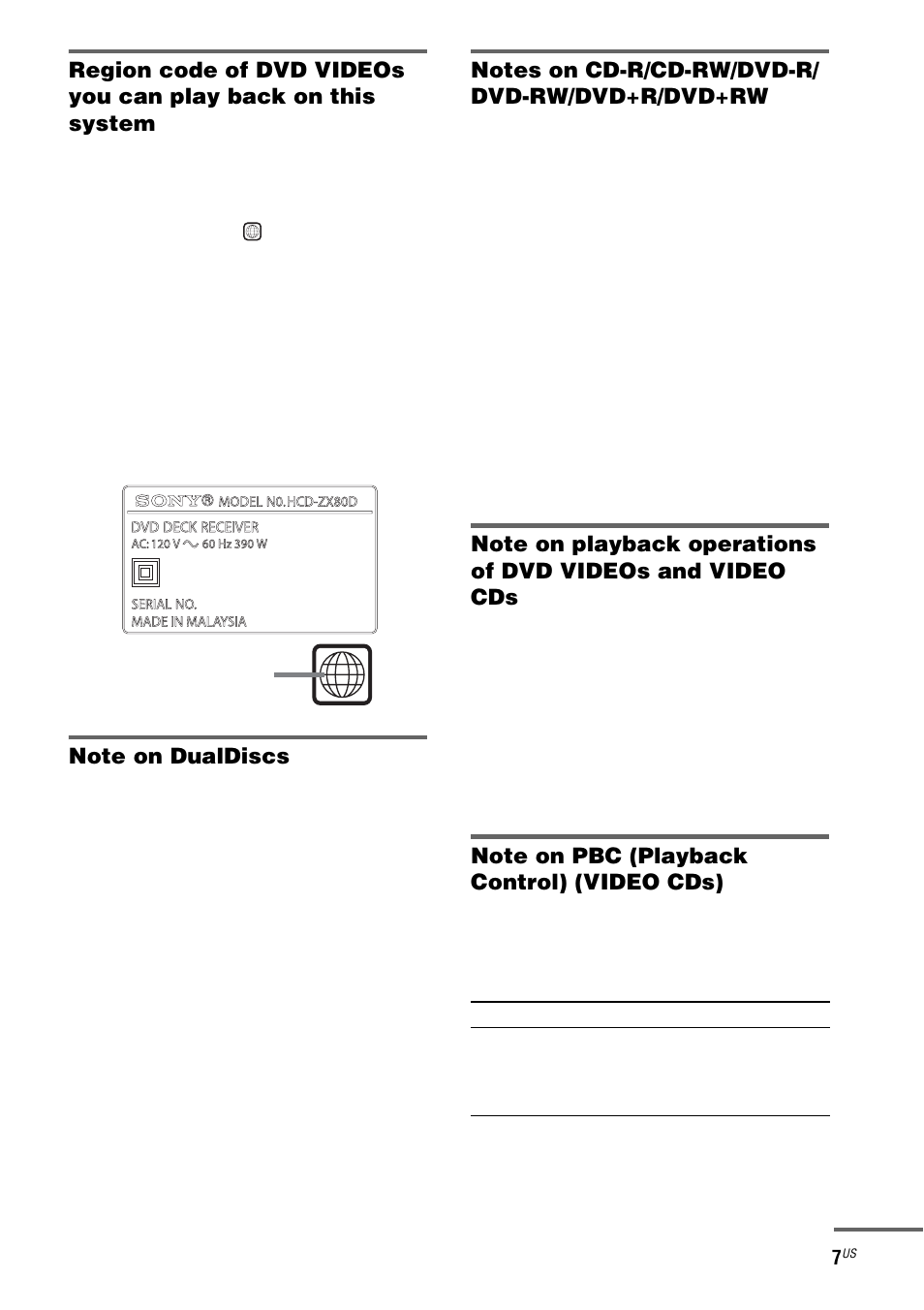 Sony FST-ZX100D User Manual | Page 7 / 96