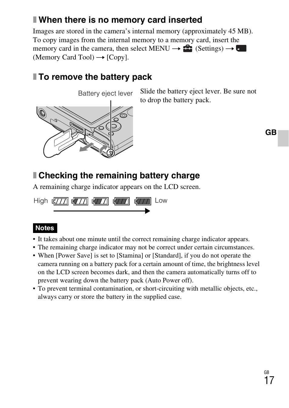 Sony CYBER-SHOT DSC-HX5/HX5V User Manual | Page 17 / 60