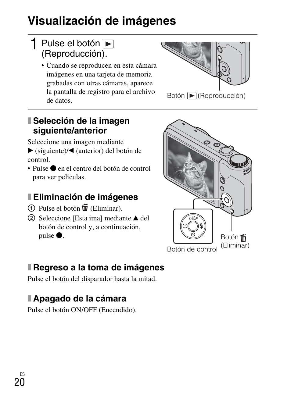 Visualización de imágenes | Sony CYBER-SHOT DSC-HX5/HX5V User Manual | Page 50 / 60