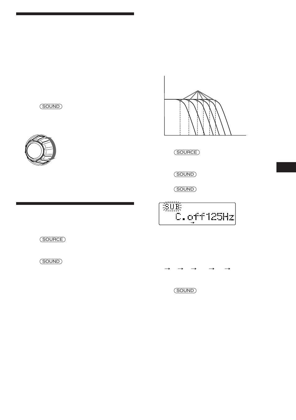 Adjusting the fader (fad), Adjusting the volume of the subwoofer(s) | Sony CDX-C780 User Manual | Page 29 / 40