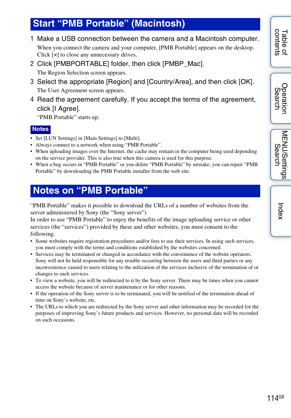 Start “pmb portable” (macintosh) | Sony Cyber-shot 4-162-397-11(1) User Manual | Page 114 / 137
