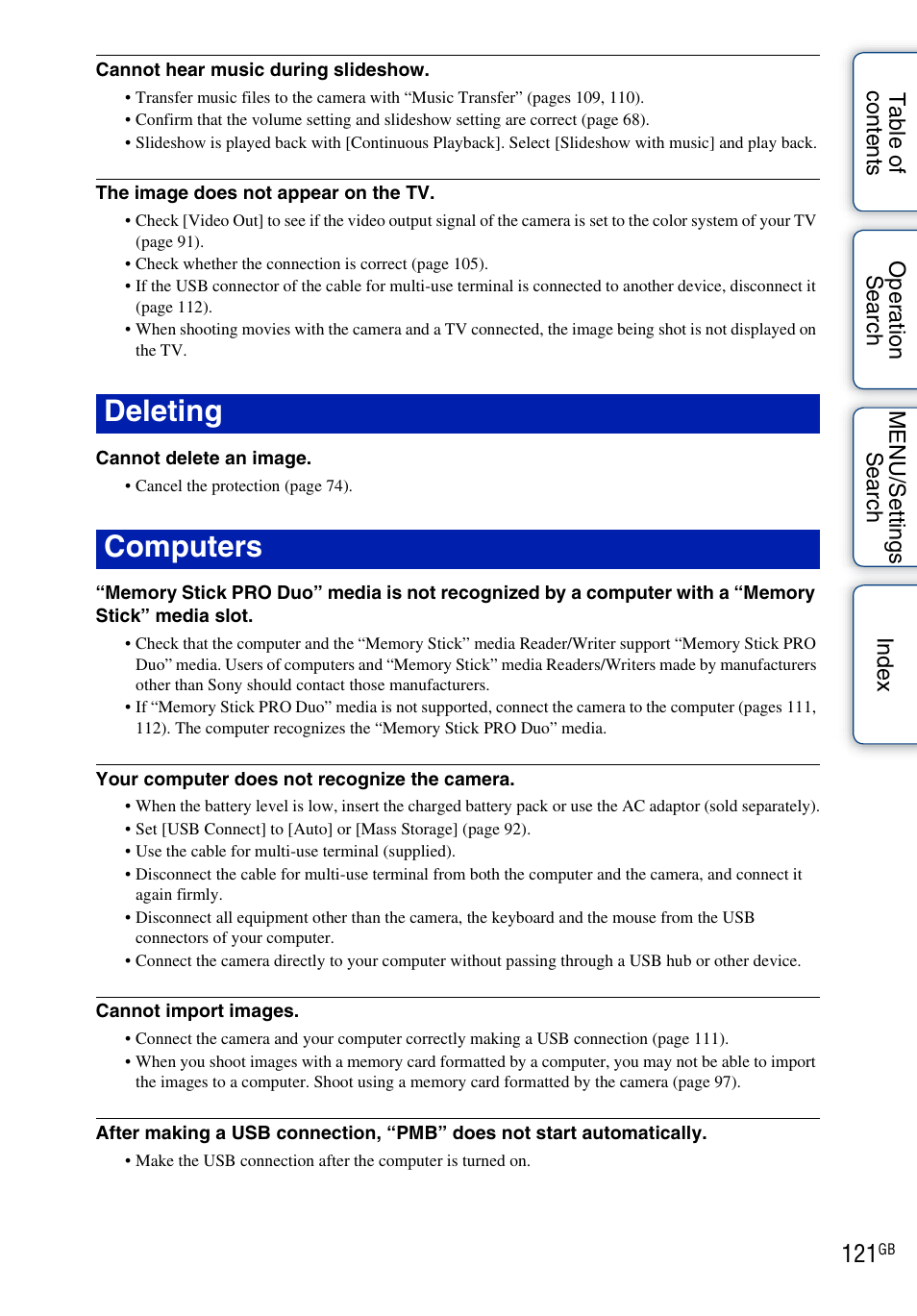 Deleting computers | Sony Cyber-shot 4-162-397-11(1) User Manual | Page 121 / 137