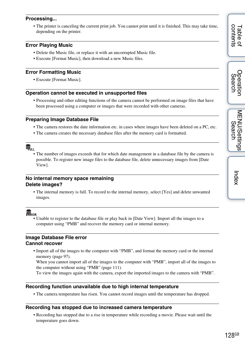 Sony Cyber-shot 4-162-397-11(1) User Manual | Page 128 / 137