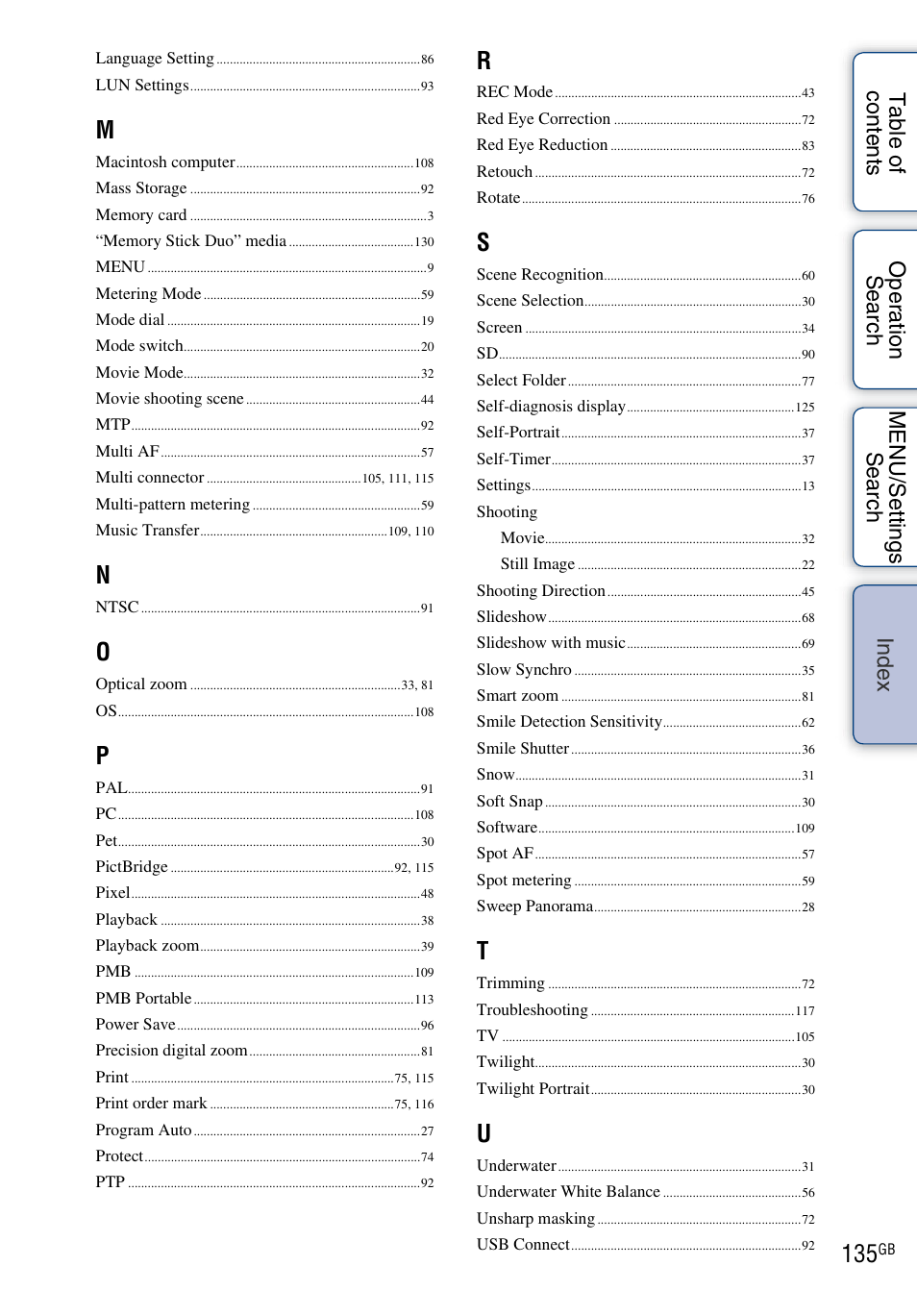 Sony Cyber-shot 4-162-397-11(1) User Manual | Page 135 / 137
