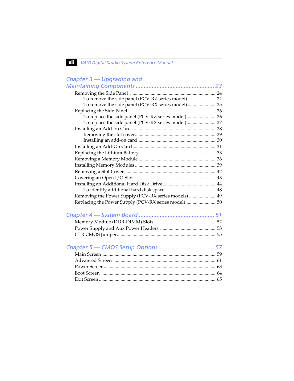 Sony PCV-RXP-RZP User Manual | Page 12 / 100