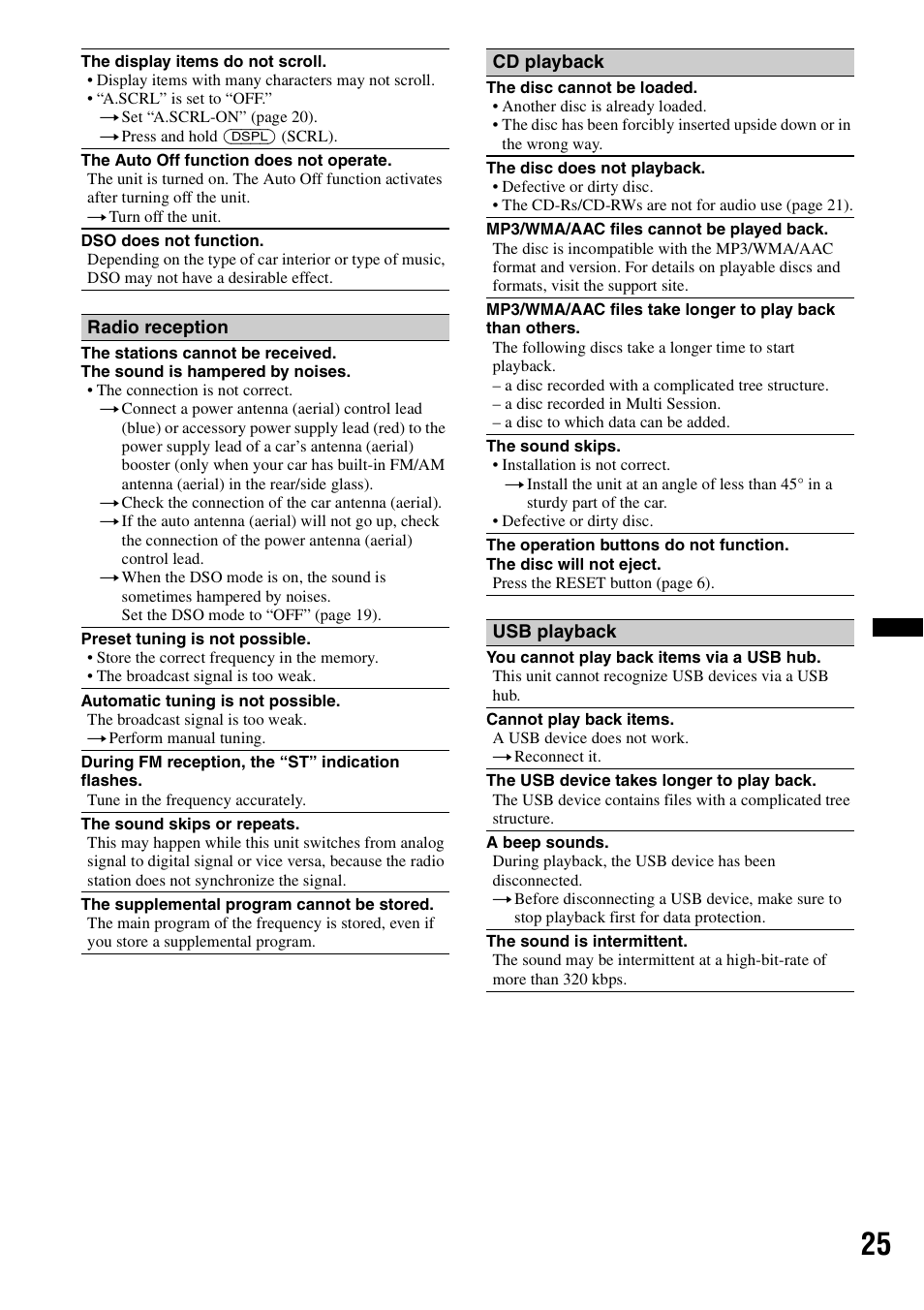 Sony CDX-GT700HD User Manual | Page 25 / 56