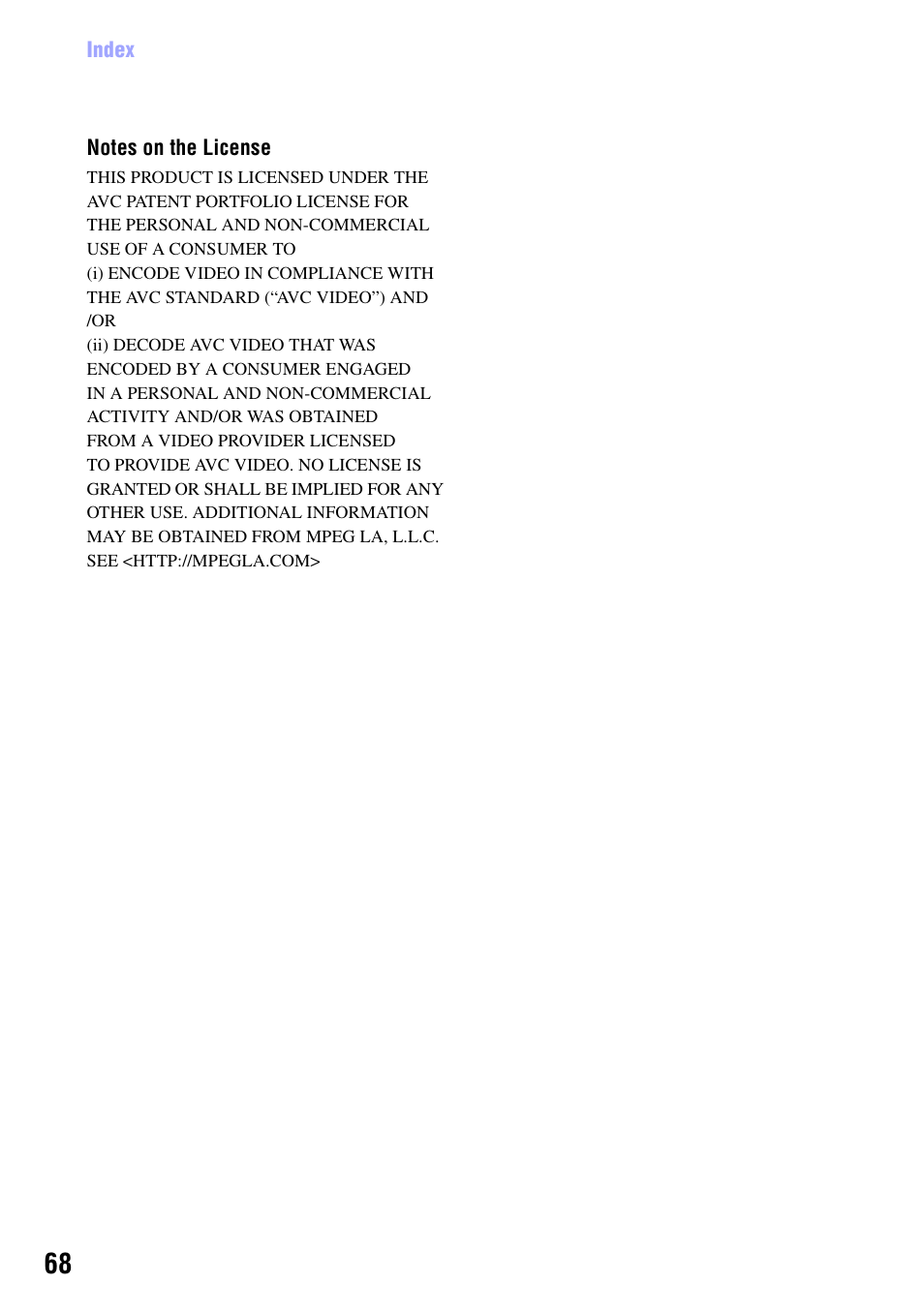 Sony bloggie MHS-CM5 User Manual | Page 68 / 69