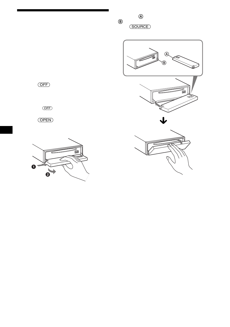 Detaching the front panel, 10 detaching the front panel | Sony CDX-FW570 User Manual | Page 10 / 64