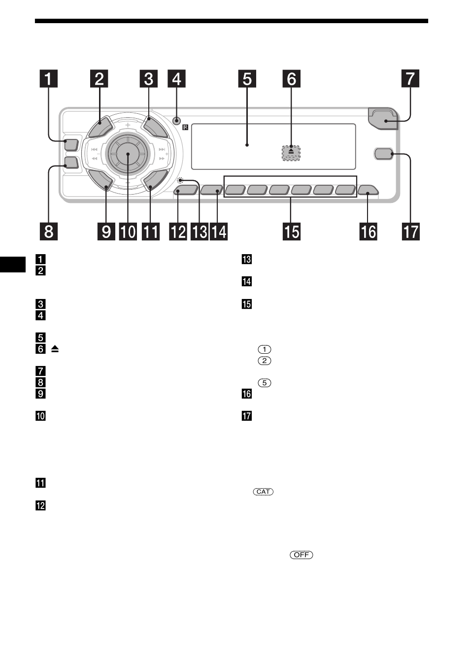 Location of controls, 4location of controls | Sony CDX-FW570 User Manual | Page 4 / 64