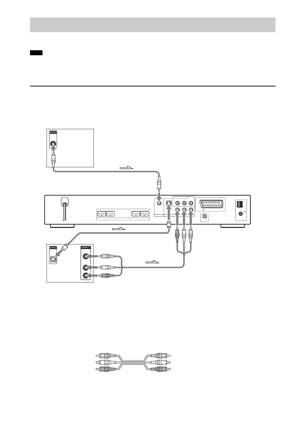 Step 4: other component hookup, Connecting the system and the other component | Sony DAV-DZ700FW User Manual | Page 30 / 108