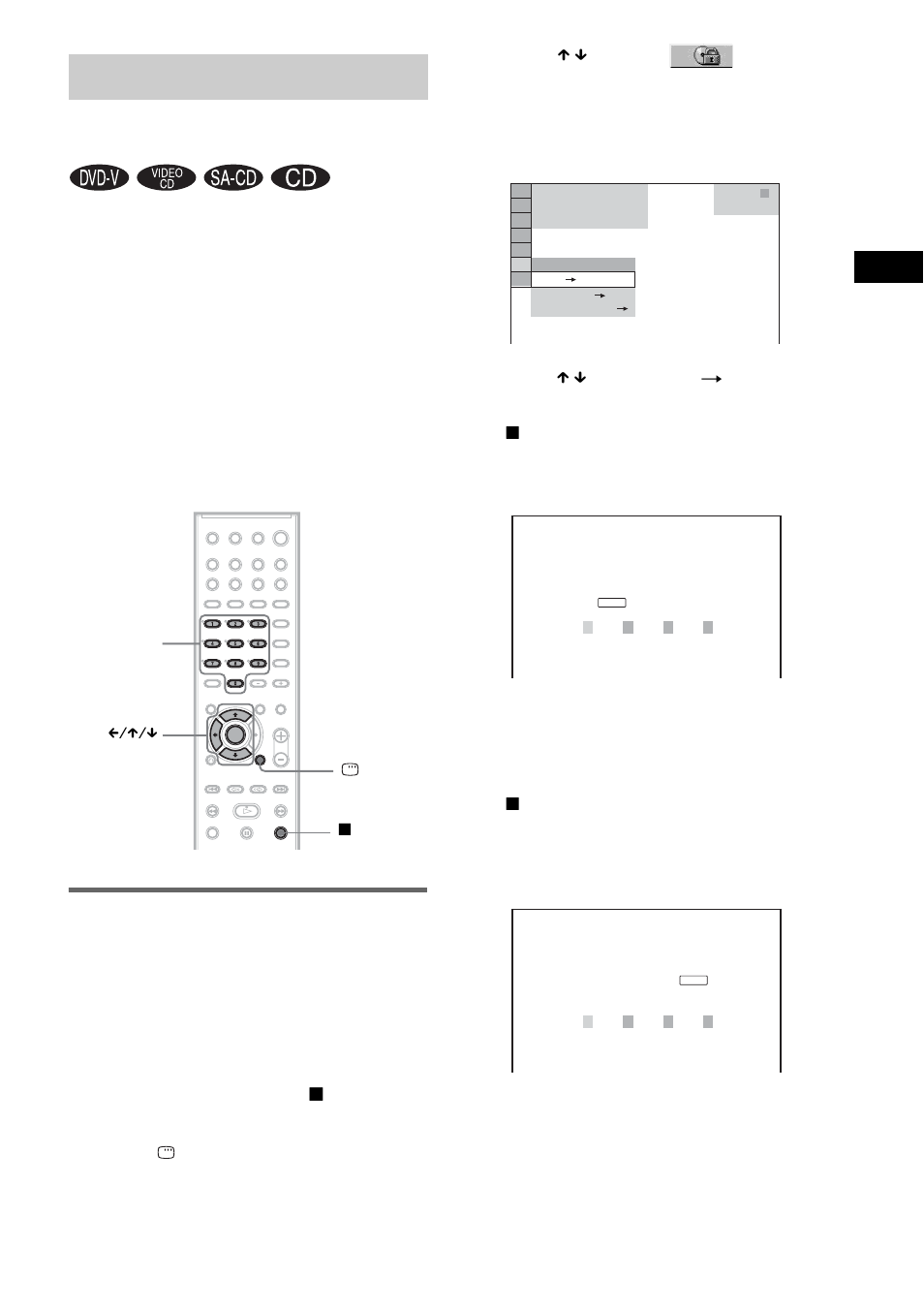 Locking discs, Custom parental control, parental control) | Sony DAV-DZ700FW User Manual | Page 71 / 108