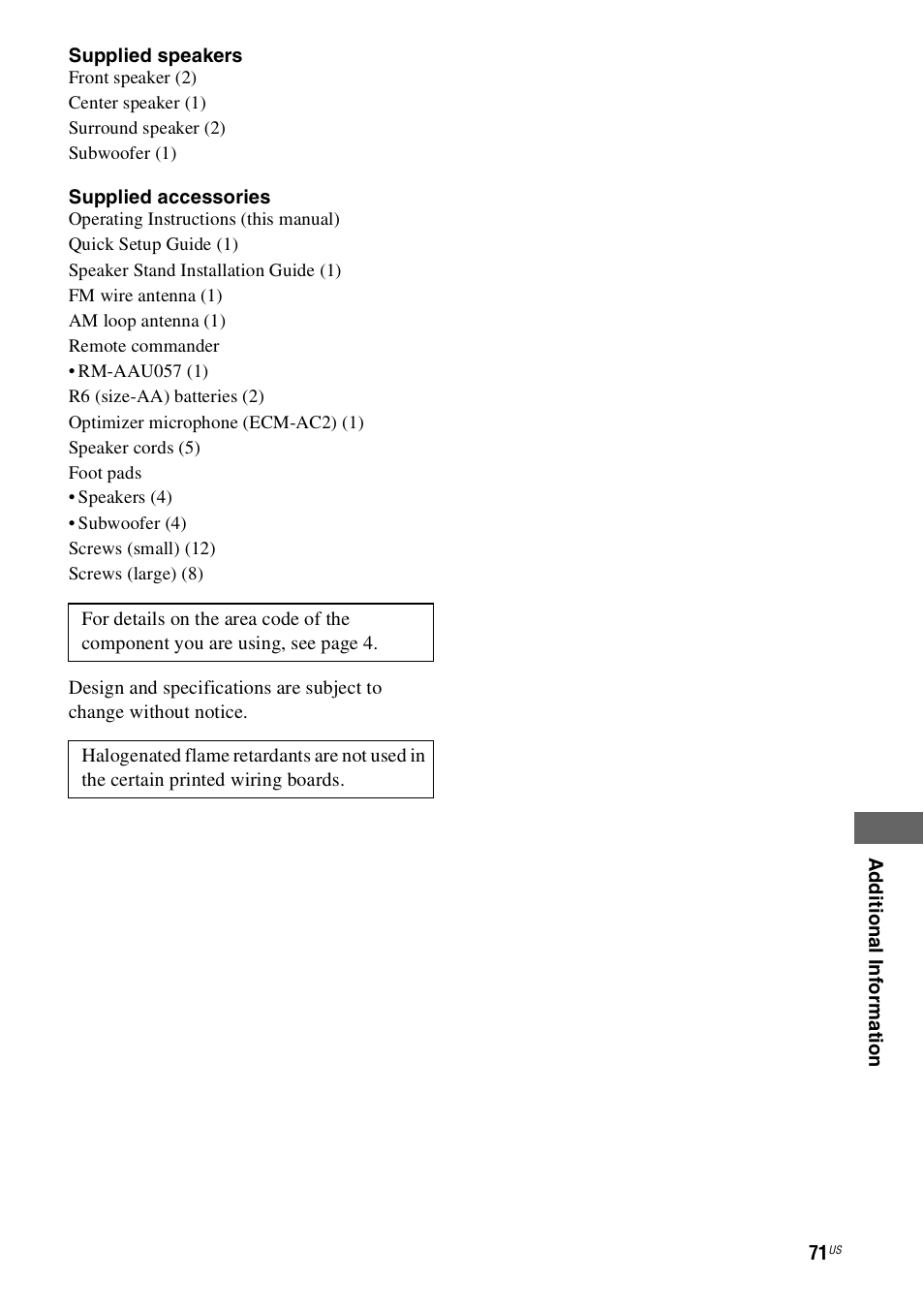 Sony 4-130-033-13(1) User Manual | Page 71 / 72