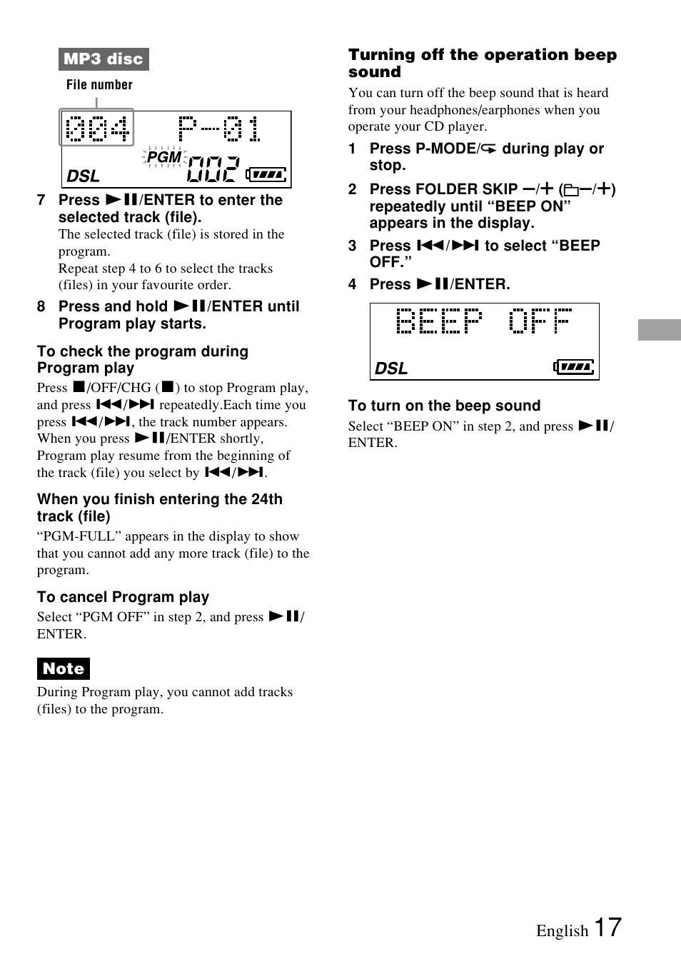 Sony XP-ZV77D User Manual | Page 17 / 28