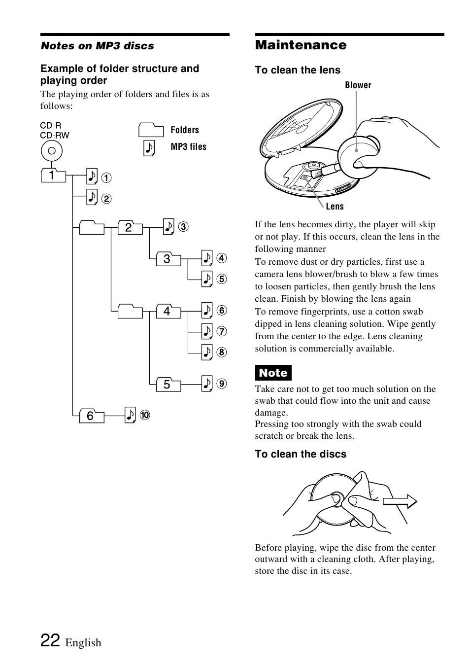 Maintenance | Sony XP-ZV77D User Manual | Page 22 / 28