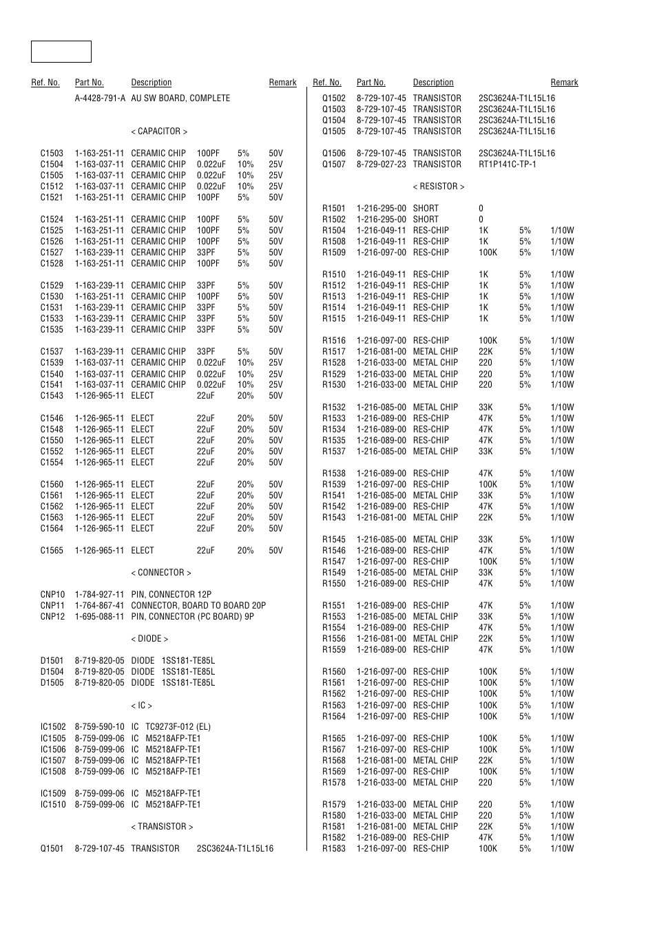 Au sw | Sony STR-DE845 User Manual | Page 60 / 78
