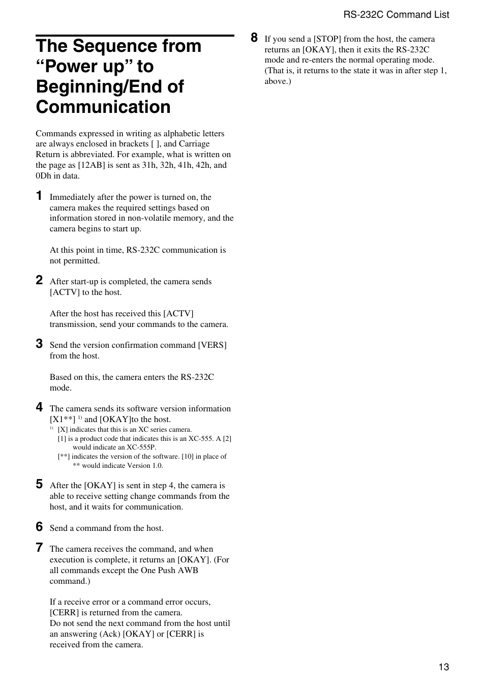 Sony XC-555 User Manual | Page 13 / 28