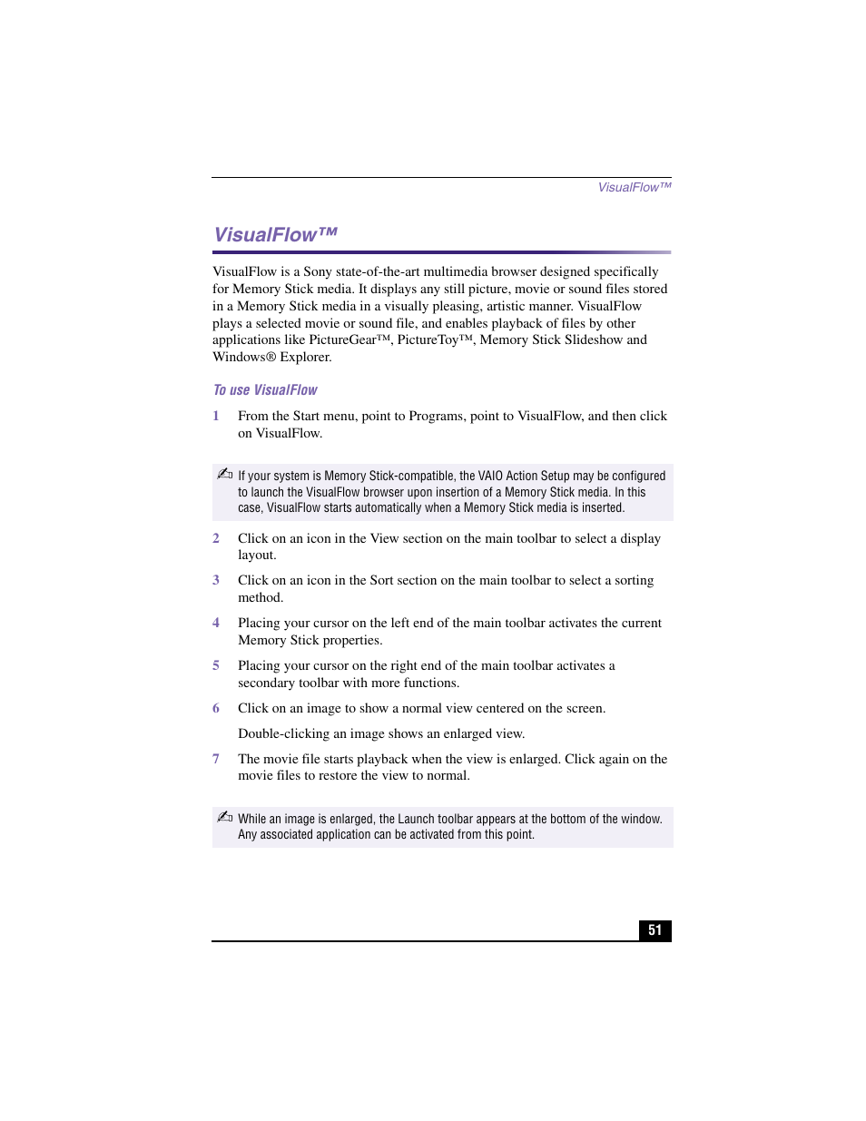 Visualflow | Sony PCV-RX460 User Manual | Page 49 / 98