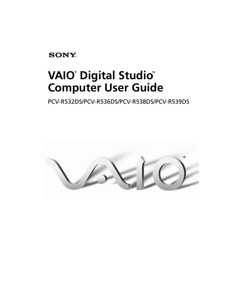 Sony PCV-R538DS User Manual | 44 pages