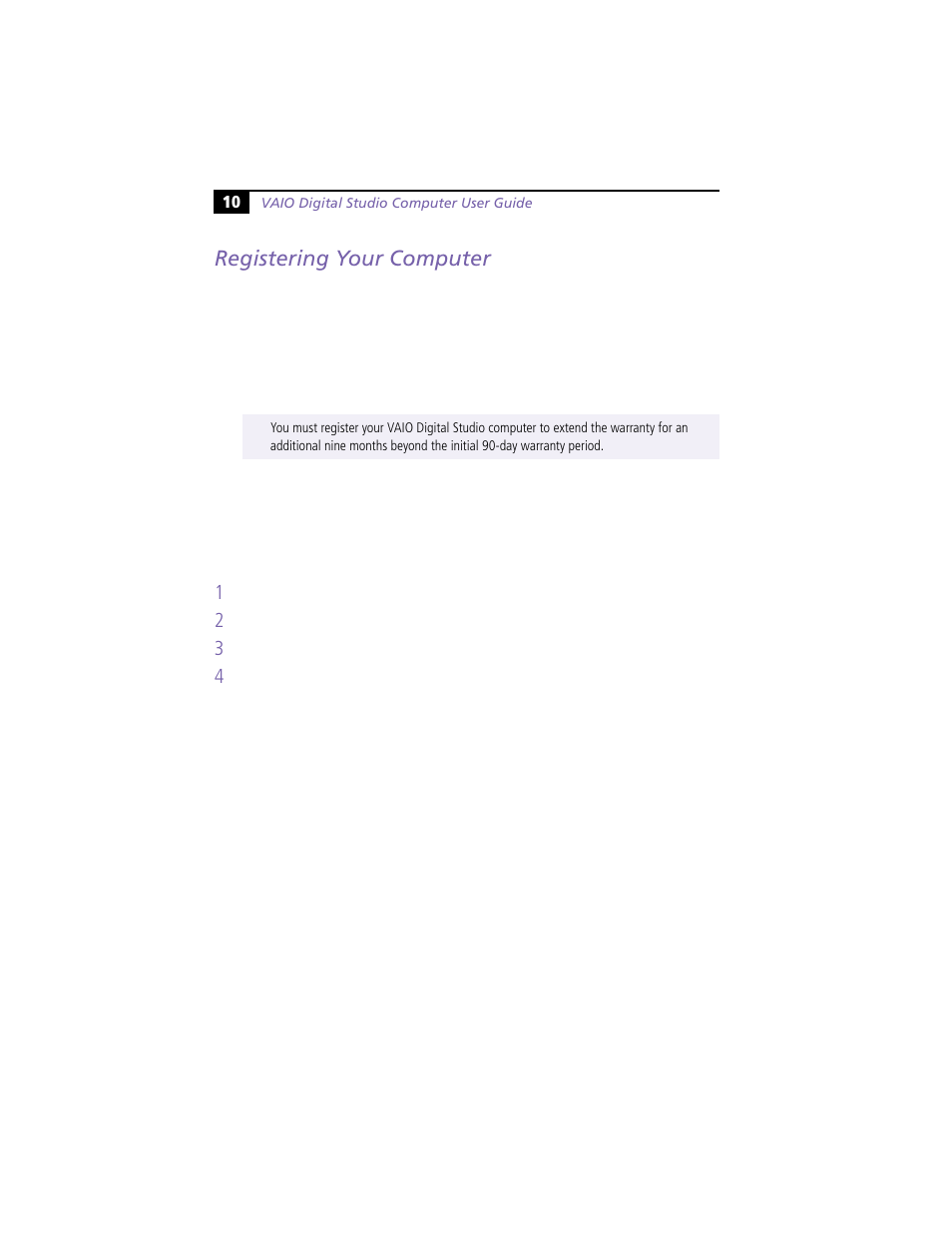 Registering your computer | Sony PCV-R538DS User Manual | Page 14 / 44