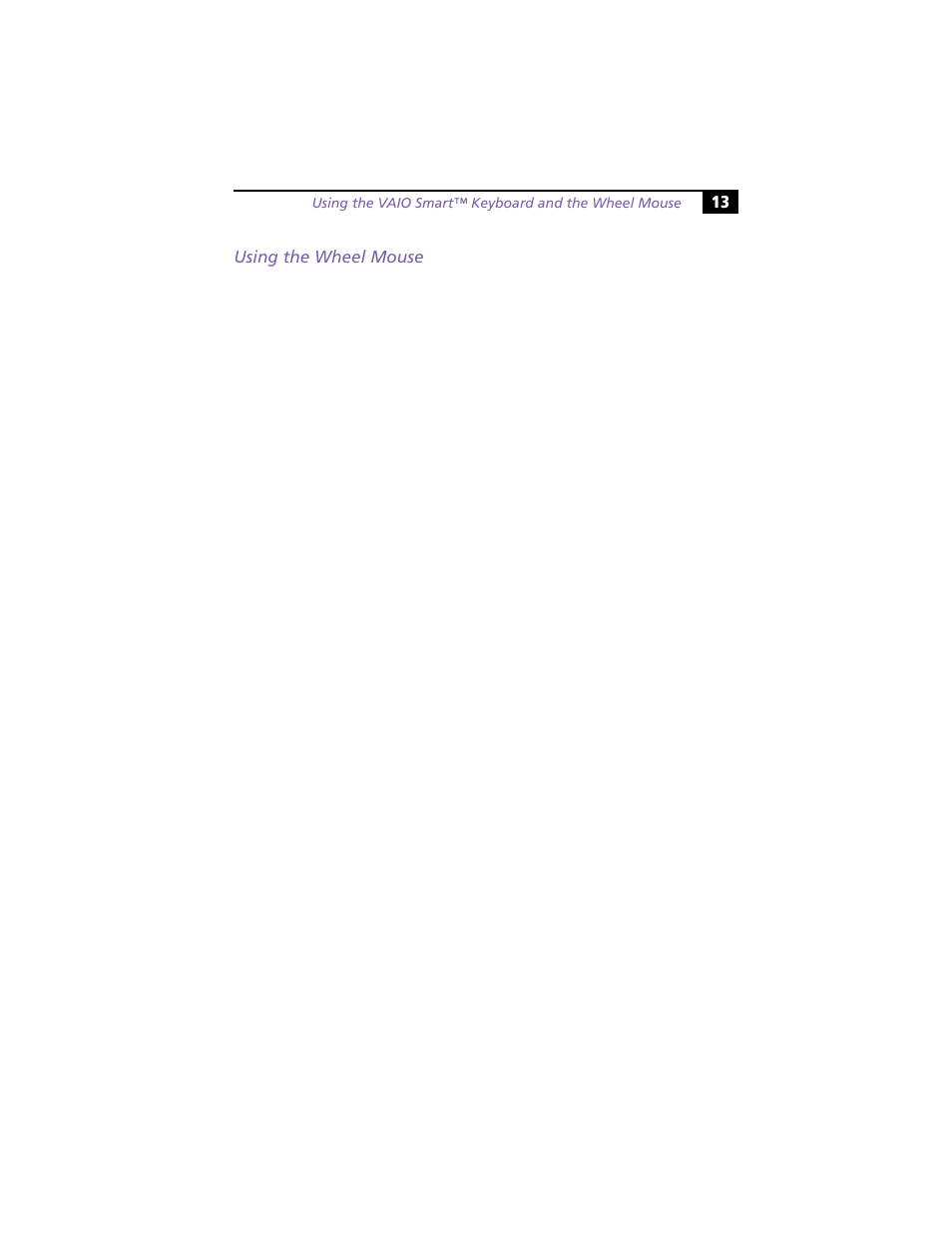 Using the wheel mouse | Sony PCV-R538DS User Manual | Page 17 / 44