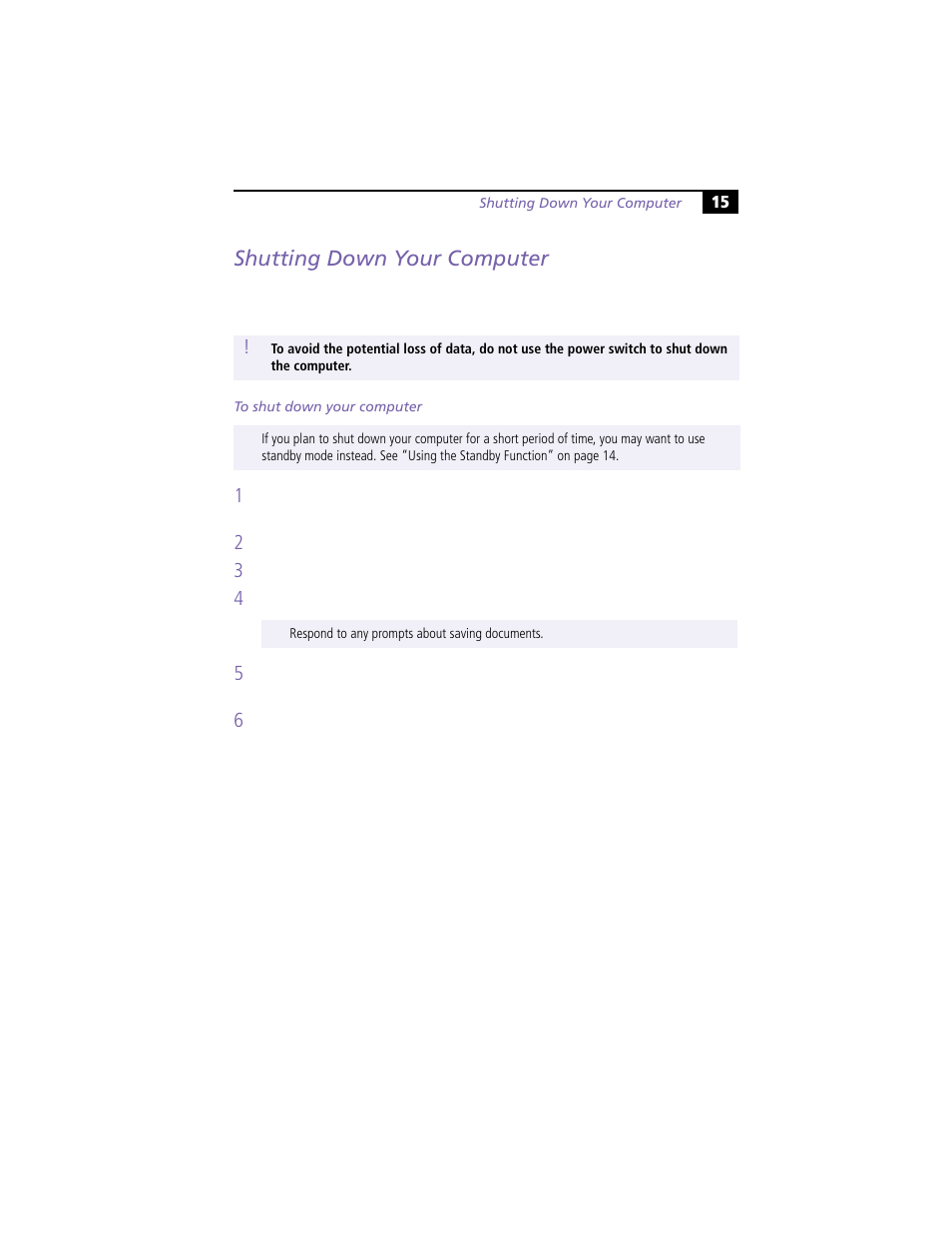 Shutting down your computer | Sony PCV-R538DS User Manual | Page 19 / 44