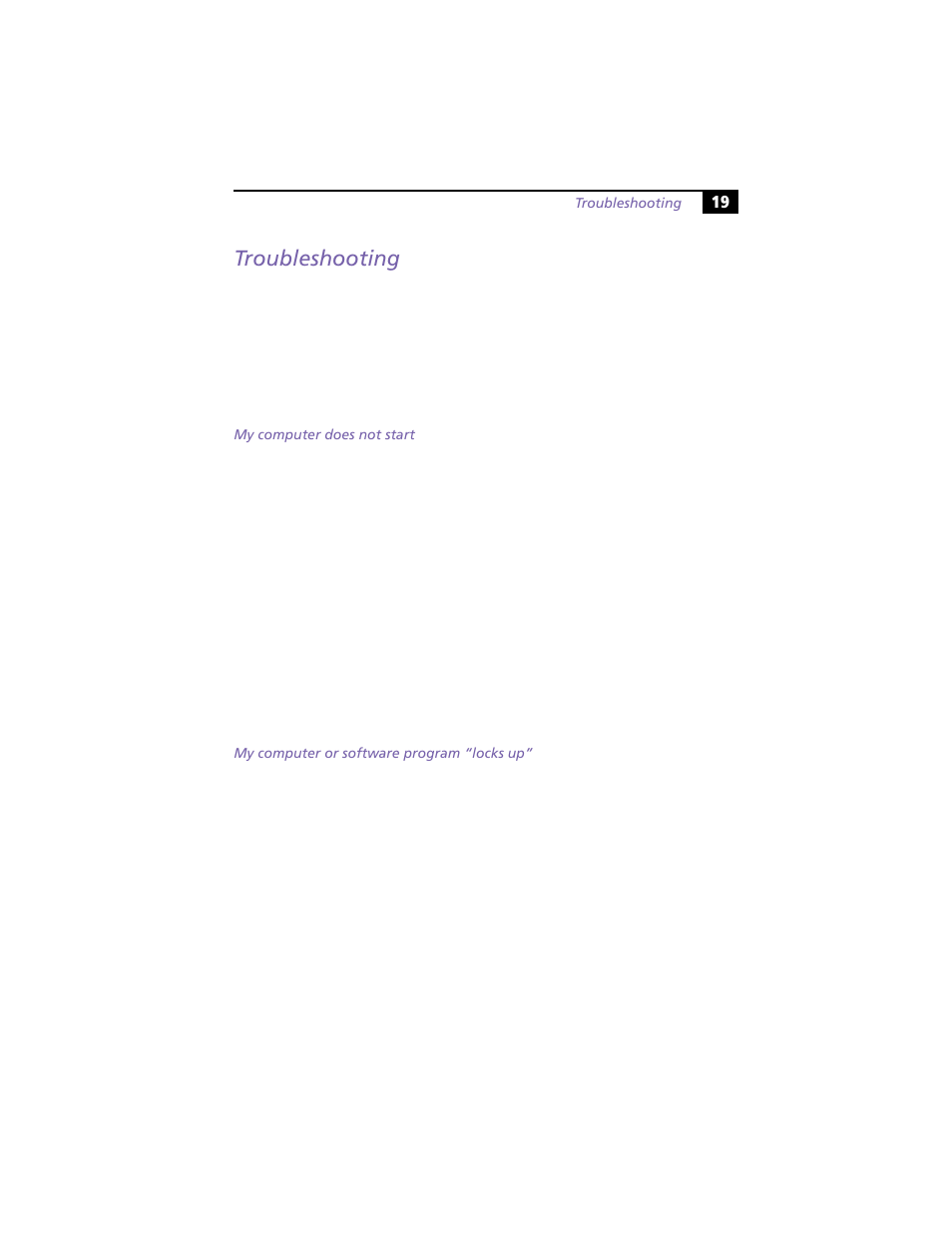 Troubleshooting | Sony PCV-R538DS User Manual | Page 23 / 44