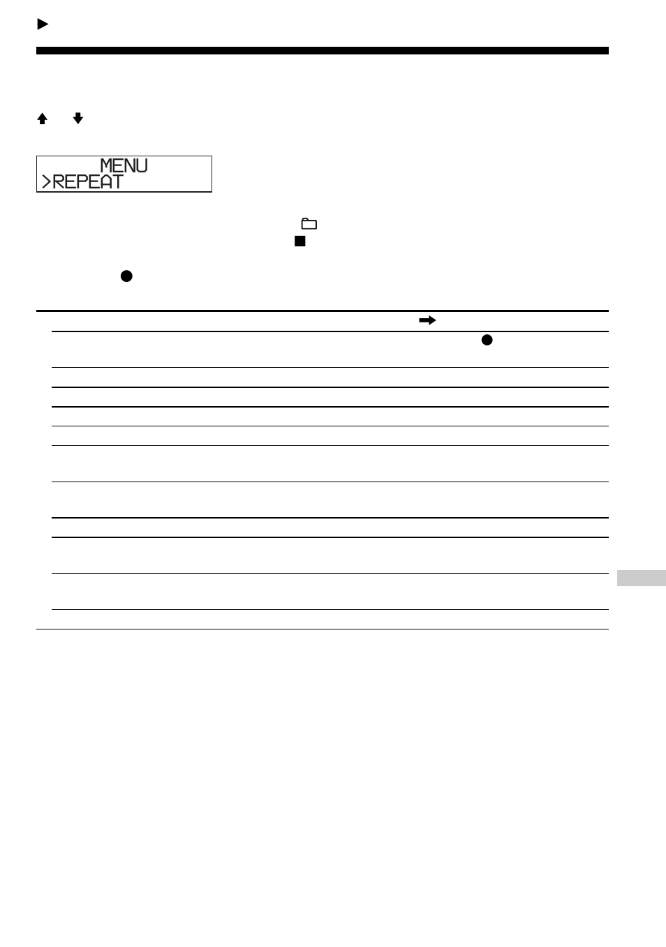 Additional information, List of menus, Repeat menu | Sony D-NE309LIV2 User Manual | Page 27 / 36