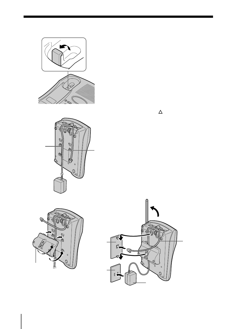 Additional information, Mounting the base phone on a wall | Sony SPP-933 User Manual | Page 32 / 80