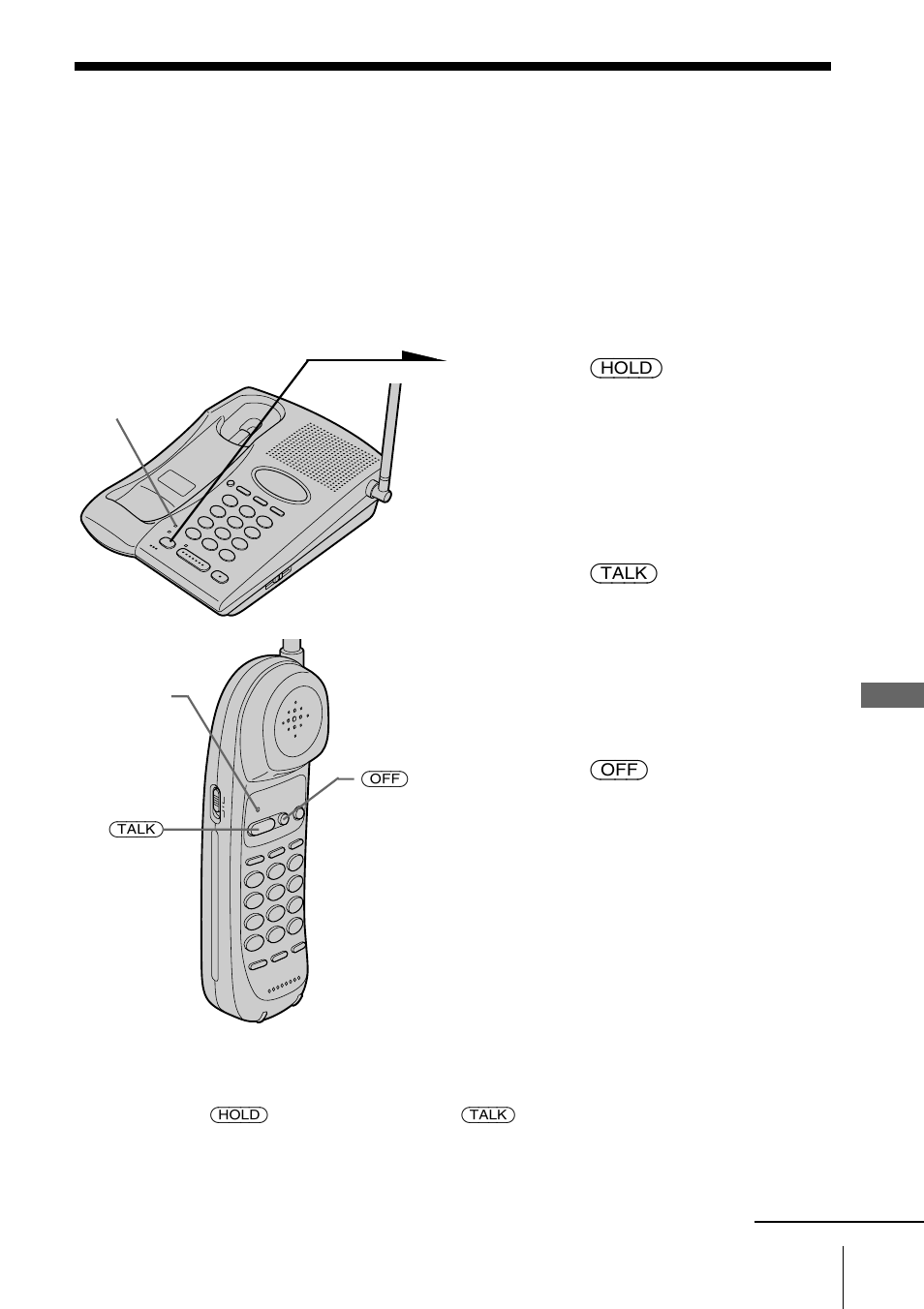 Cambio de teléfonos durante una llamada, Para cambiar del teléfono base al microteléfono, Para cambiar de teléfono base al microteléfono | Sony SPP-933 User Manual | Page 63 / 80