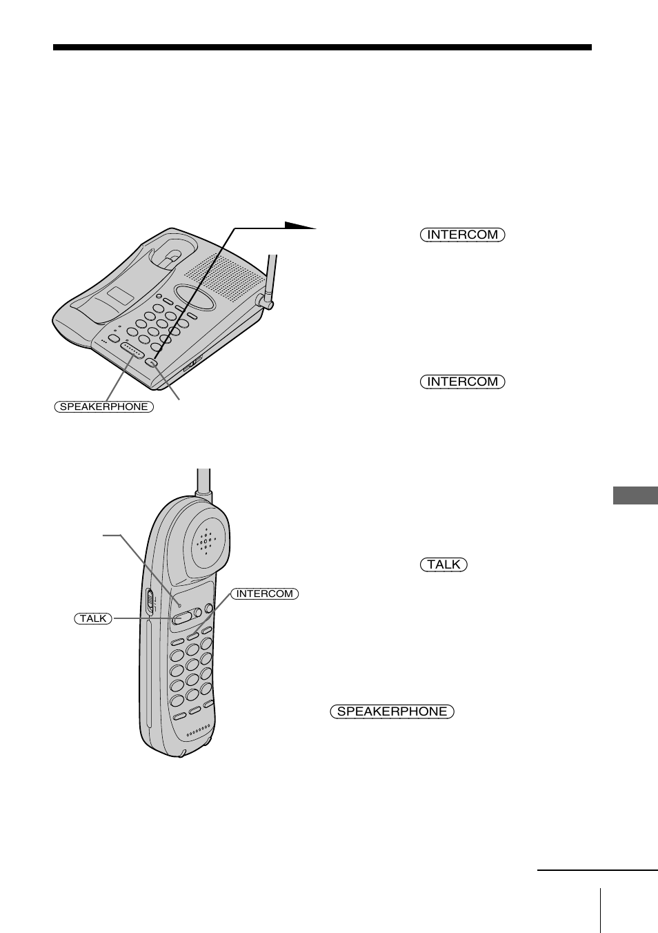 Transferencia de una llamada, Para transferir del teléfono base al microteléfono | Sony SPP-933 User Manual | Page 67 / 80