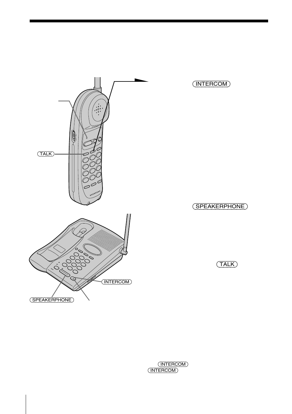 Para transferir del microteléfono al teléfono base | Sony SPP-933 User Manual | Page 68 / 80