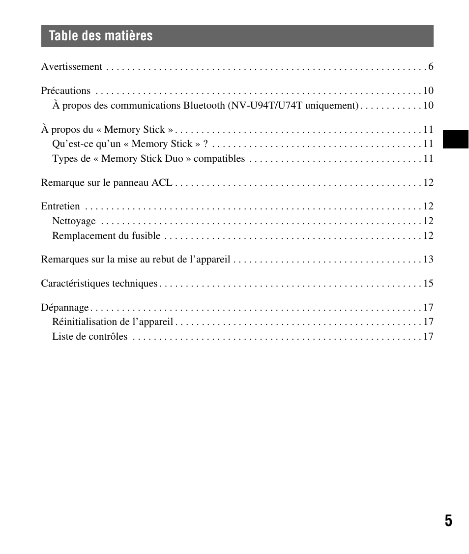 Sony NV-U84 User Manual | Page 23 / 60