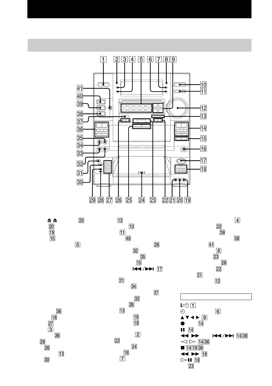 Main unit | Sony LBT-XG60 User Manual | Page 4 / 92