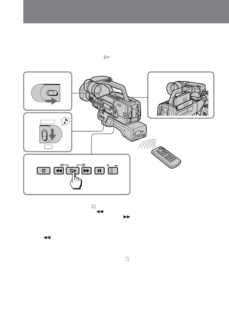 Playing back a tape | Sony DCR-VX9000 User Manual | Page 22 / 96