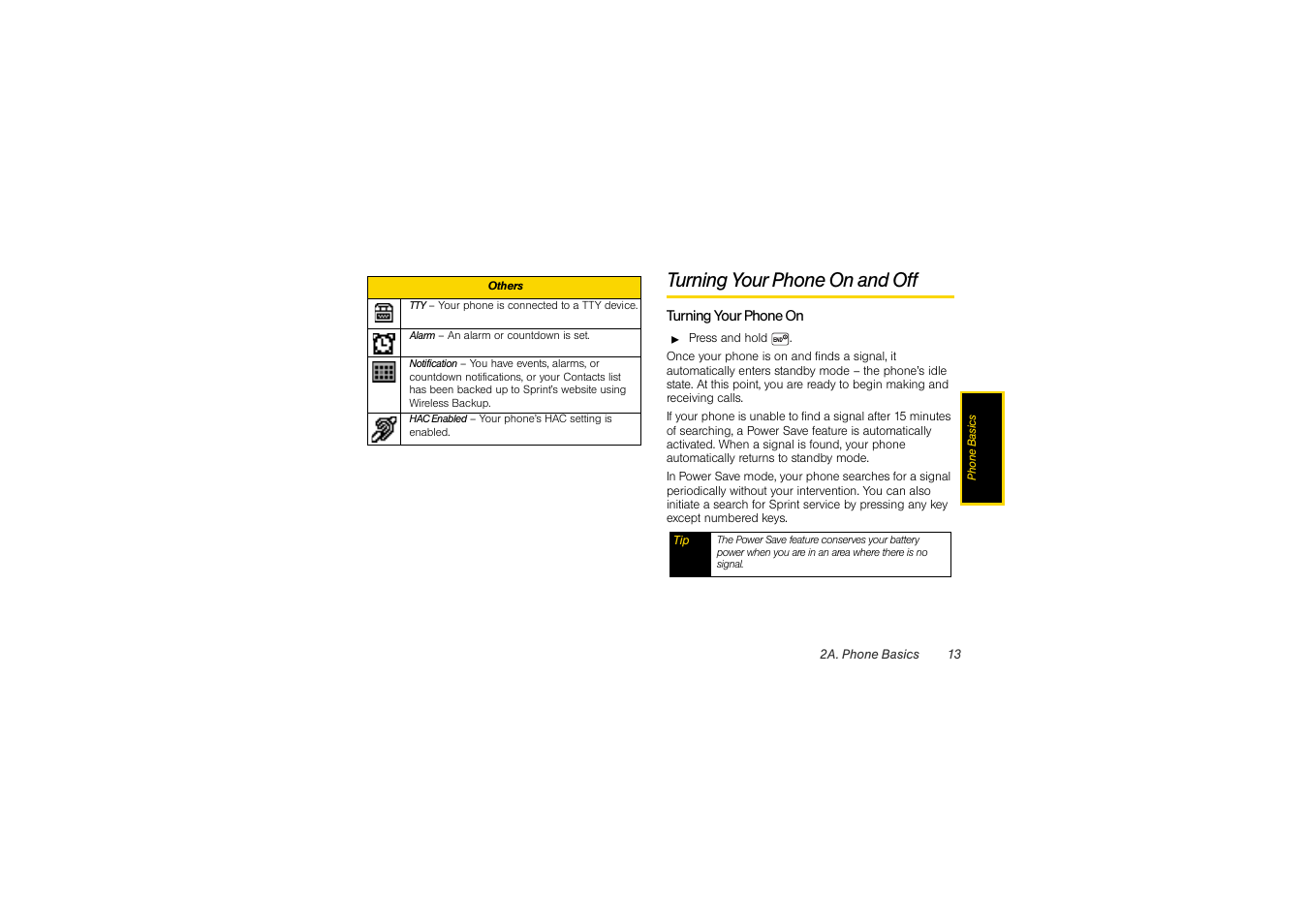 Turning your phone on and off | Sony SCP-3810 User Manual | Page 25 / 160