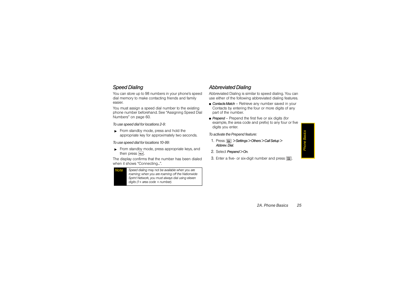 Speed dialing, Abbreviated dialing | Sony SCP-3810 User Manual | Page 37 / 160