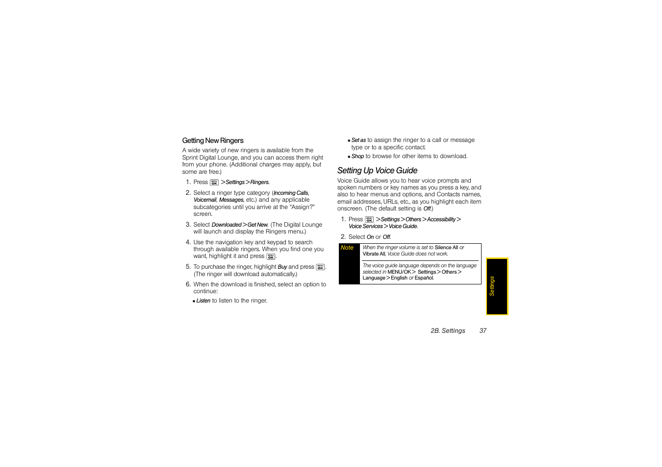 Setting up voice guide | Sony SCP-3810 User Manual | Page 49 / 160