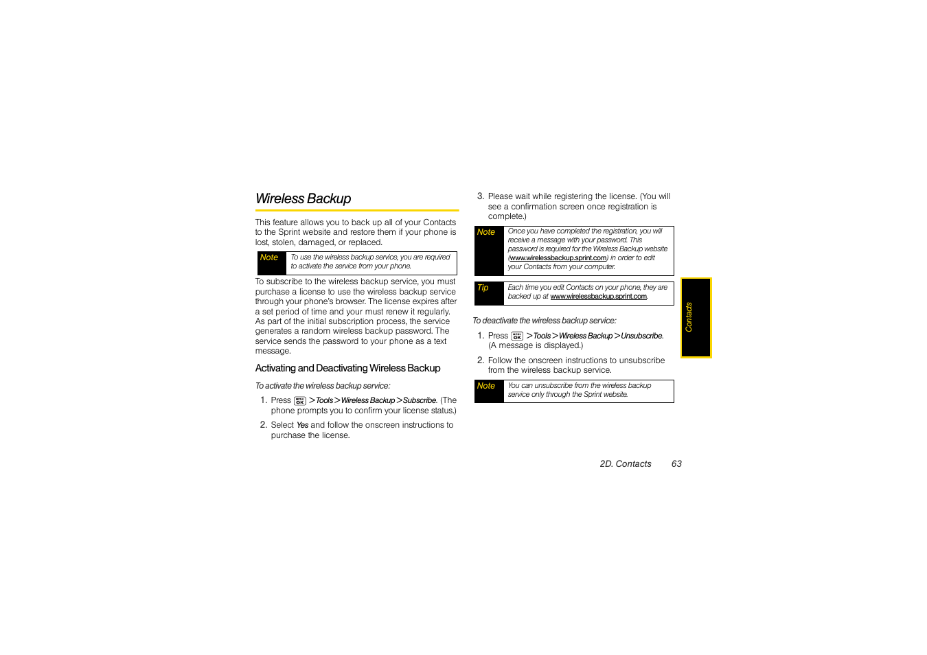 Wireless backup | Sony SCP-3810 User Manual | Page 75 / 160