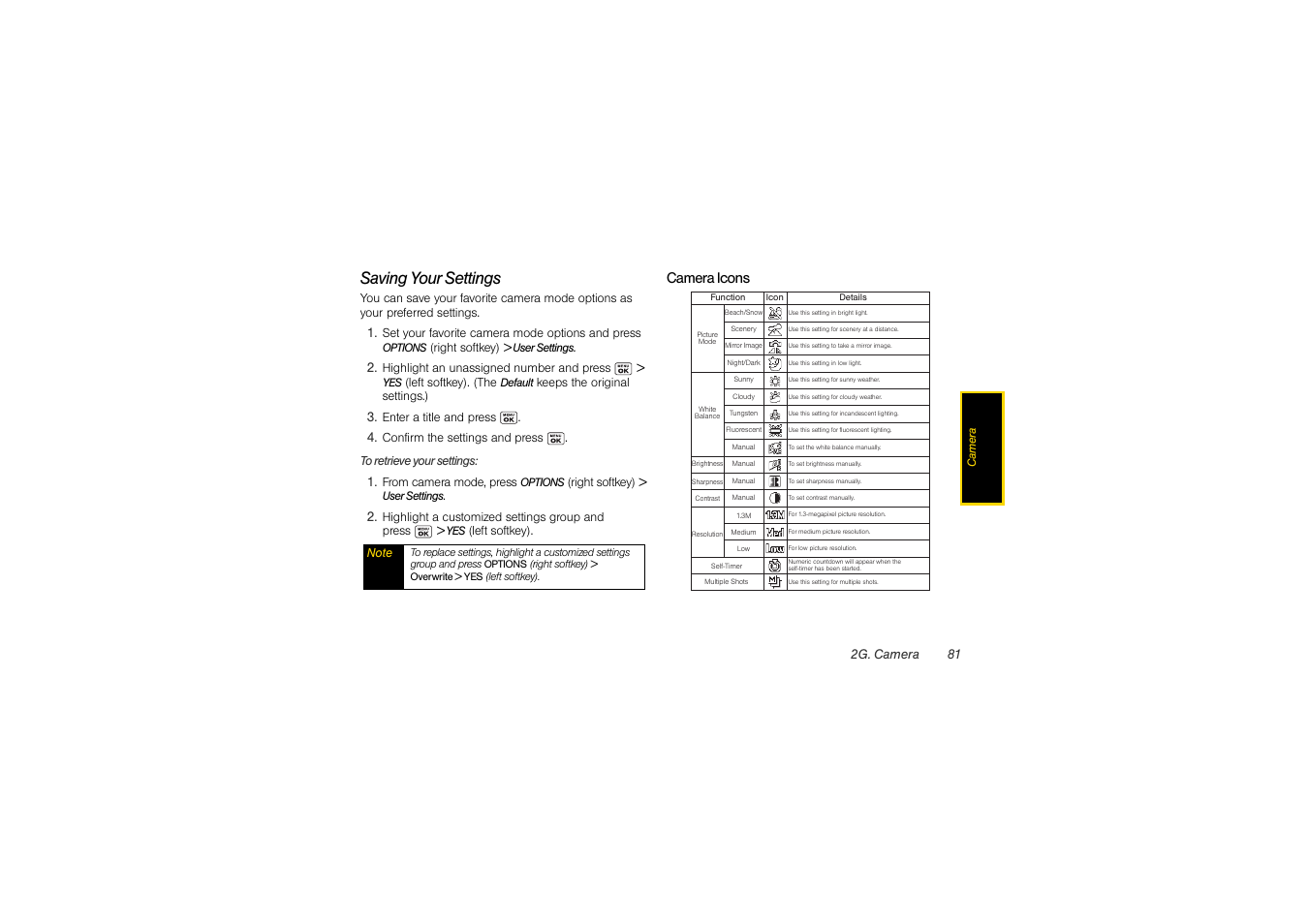 Saving your settings | Sony SCP-3810 User Manual | Page 93 / 160