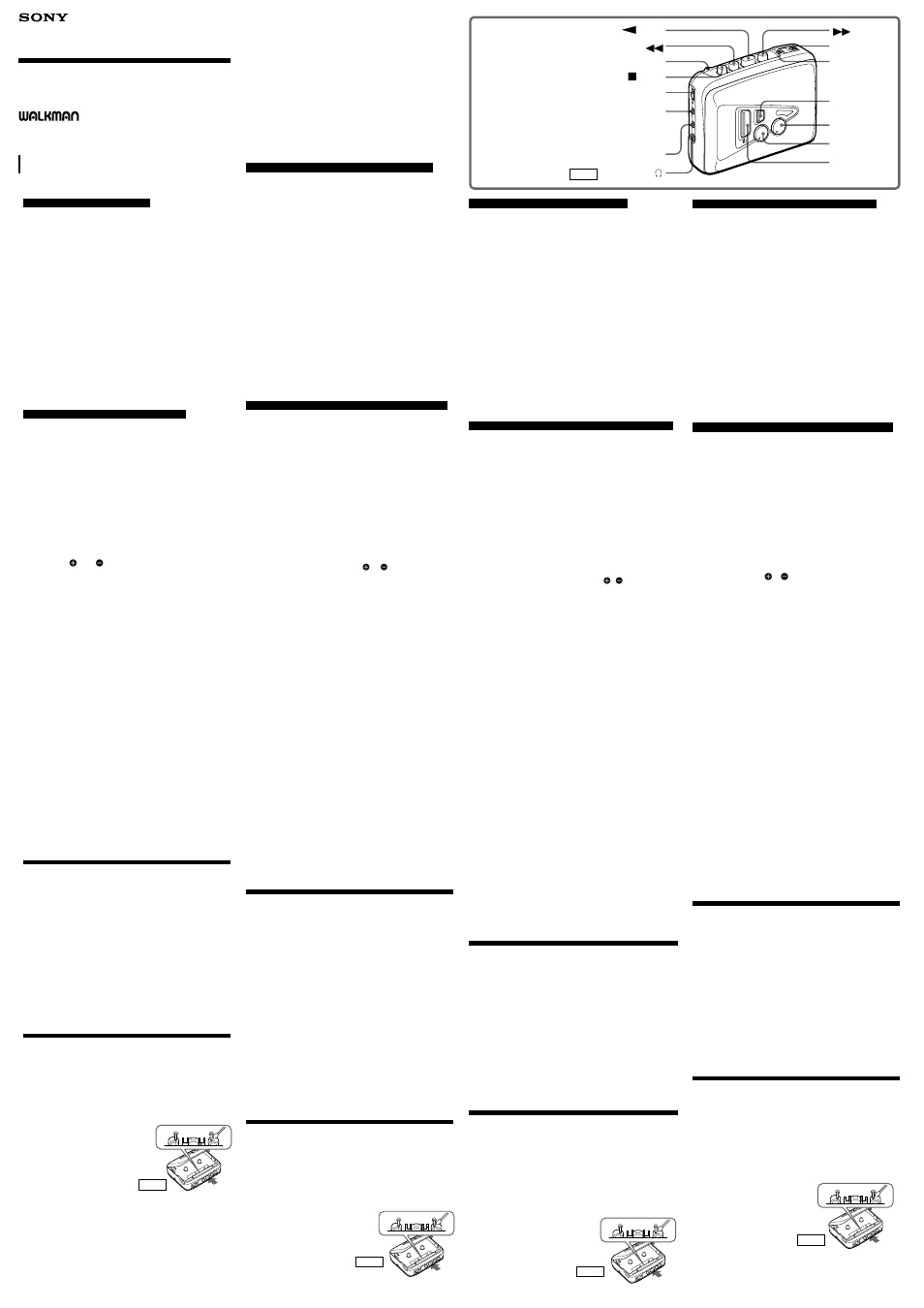 Sony WM-EX382 User Manual | 2 pages