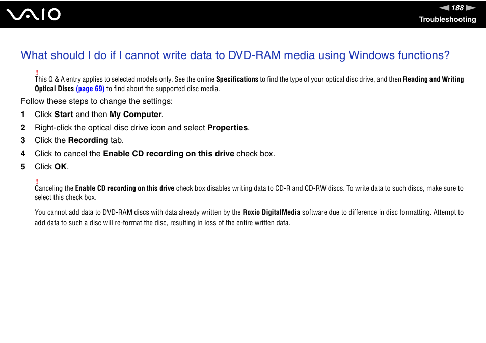 Sony VGN-BX700 User Manual | Page 188 / 223