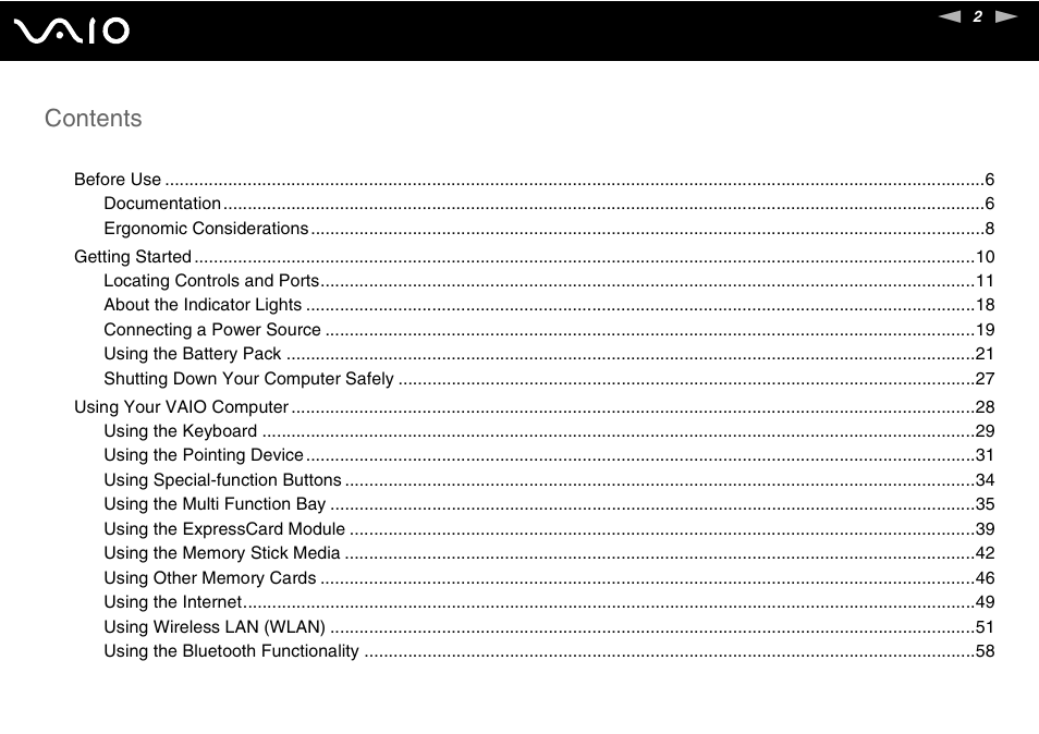 Sony VGN-BX700 User Manual | Page 2 / 223