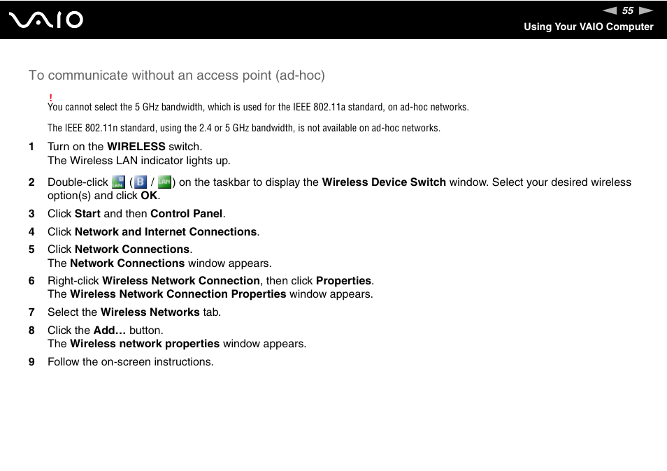 Sony VGN-BX700 User Manual | Page 55 / 223